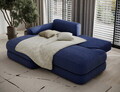 Coltar extensibil stanga 3 locuri ELTAP, Ripeli, 217x175x96 cm, lemn/catifea din poliester, albastru inchis