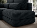 Coltar extensibil stanga 3 locuri ELTAP, Ripeli, 217x175x96 cm, lemn/catifea din poliester, verde inchis