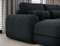 Coltar extensibil stanga 3 locuri ELTAP, Ripeli, 217x175x96 cm, lemn/catifea din poliester, verde inchis