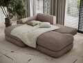 Coltar extensibil stanga 3 locuri ELTAP, Ripeli, 217x175x96 cm, lemn/catifea din poliester, maro deschis