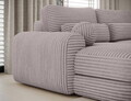 Coltar extensibil stanga 3 locuri ELTAP, Ripeli, 217x175x96 cm, lemn/catifea din poliester, gri