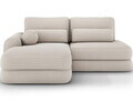 Coltar extensibil stanga 3 locuri ELTAP, Ripeli, 217x175x96 cm, lemn/catifea din poliester, alb