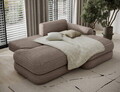 Coltar extensibil dreapta 3 locuri ELTAP, Ripeli, 217x175x96 cm, lemn/catifea din poliester, maro deschis