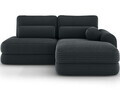 Coltar extensibil dreapta 3 locuri ELTAP, Ripeli, 217x175x96 cm, lemn/catifea din poliester, verde inchis