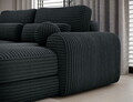 Coltar extensibil dreapta 3 locuri ELTAP, Ripeli, 217x175x96 cm, lemn/catifea din poliester, verde inchis