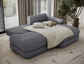 Coltar extensibil dreapta 3 locuri ELTAP, Ripeli, 217x175x96 cm, lemn/catifea din poliester, gri inchis
