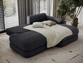 Coltar extensibil dreapta 3 locuri ELTAP, Ripeli, 217x175x96 cm, lemn/catifea din poliester, negru