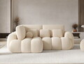 Coltar extensibil stanga 3 locuri ELTAP, Cozion, 267x165x105 cm, lemn/tesatura chenille, bej deschis