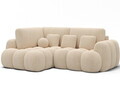 Coltar extensibil stanga 3 locuri ELTAP, Cozion, 267x165x105 cm, lemn/tesatura chenille, bej deschis