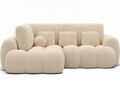 Coltar extensibil stanga 3 locuri ELTAP, Cozion, 267x165x105 cm, lemn/tesatura chenille, bej deschis