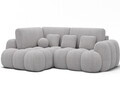 Coltar extensibil stanga 3 locuri ELTAP, Cozion, 267x165x105 cm, lemn/tesatura chenille, gri deschis