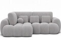 Coltar extensibil stanga 3 locuri ELTAP, Cozion, 267x165x105 cm, lemn/tesatura chenille, gri deschis