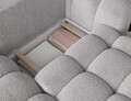 Coltar extensibil stanga 3 locuri ELTAP, Cozion, 267x165x105 cm, lemn/tesatura chenille, gri deschis