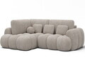 Coltar extensibil stanga 3 locuri ELTAP, Cozion, 267x165x105 cm, lemn/catifea din poliester, alb murdar