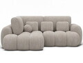 Coltar extensibil stanga 3 locuri ELTAP, Cozion, 267x165x105 cm, lemn/catifea din poliester, alb murdar
