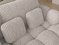 Coltar extensibil stanga 3 locuri ELTAP, Cozion, 267x165x105 cm, lemn/catifea din poliester, alb murdar