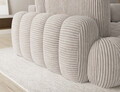 Coltar extensibil stanga 3 locuri ELTAP, Cozion, 267x165x105 cm, lemn/catifea din poliester, alb murdar