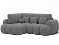 Coltar extensibil stanga 3 locuri ELTAP, Cozion, 267x165x105 cm, lemn/tesatura boucle, gri inchis