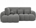 Coltar extensibil stanga 3 locuri ELTAP, Cozion, 267x165x105 cm, lemn/tesatura boucle, gri inchis