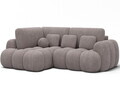 Coltar extensibil stanga 3 locuri ELTAP, Cozion, 267x165x105 cm, lemn/catifea din poliester, gri