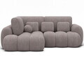 Coltar extensibil stanga 3 locuri ELTAP, Cozion, 267x165x105 cm, lemn/catifea din poliester, gri