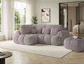 Coltar extensibil stanga 3 locuri ELTAP, Cozion, 267x165x105 cm, lemn/catifea din poliester, gri