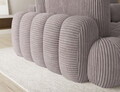 Coltar extensibil stanga 3 locuri ELTAP, Cozion, 267x165x105 cm, lemn/catifea din poliester, gri
