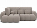 Coltar extensibil stanga 3 locuri ELTAP, Cozion, 267x165x105 cm, lemn/tesatura boucle, bej inchis
