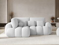 Coltar extensibil stanga 3 locuri ELTAP, Cozion, 267x165x105 cm, lemn/tesatura boucle, alb