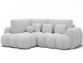 Coltar extensibil stanga 3 locuri ELTAP, Cozion, 267x165x105 cm, lemn/tesatura boucle, alb