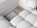 Coltar extensibil stanga 3 locuri ELTAP, Cozion, 267x165x105 cm, lemn/tesatura boucle, alb