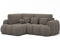 Coltar extensibil stanga 3 locuri ELTAP, Cozion, 267x165x105 cm, lemn/tesatura boucle, maro