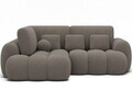 Coltar extensibil stanga 3 locuri ELTAP, Cozion, 267x165x105 cm, lemn/tesatura boucle, maro