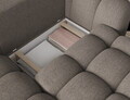 Coltar extensibil stanga 3 locuri ELTAP, Cozion, 267x165x105 cm, lemn/tesatura boucle, maro