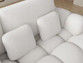 Coltar extensibil stanga 3 locuri ELTAP, Cozion, 267x165x105 cm, lemn/catifea din poliester, alb