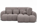 Coltar extensibil dreapta 3 locuri ELTAP, Cozion, 267x165x105 cm, lemn/catifea din poliester, gri