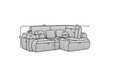 Coltar extensibil dreapta 3 locuri ELTAP, Cozion, 267x165x105 cm, lemn/catifea din poliester, gri