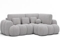 Coltar extensibil dreapta 3 locuri ELTAP, Cozion, 267x165x105 cm, lemn/tesatura chenille, gri deschis