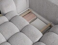 Coltar extensibil dreapta 3 locuri ELTAP, Cozion, 267x165x105 cm, lemn/tesatura chenille, gri deschis