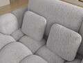 Coltar extensibil dreapta 3 locuri ELTAP, Cozion, 267x165x105 cm, lemn/tesatura chenille, gri deschis