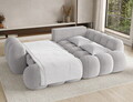 Coltar extensibil dreapta 3 locuri ELTAP, Cozion, 267x165x105 cm, lemn/tesatura chenille, gri deschis