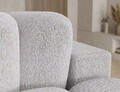 Coltar extensibil dreapta 3 locuri ELTAP, Cozion, 267x165x105 cm, lemn/tesatura chenille, gri deschis