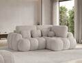 Coltar extensibil dreapta 3 locuri ELTAP, Cozion, 267x165x105 cm, lemn/catifea din poliester, alb murdar