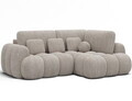 Coltar extensibil dreapta 3 locuri ELTAP, Cozion, 267x165x105 cm, lemn/catifea din poliester, alb murdar
