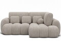 Coltar extensibil dreapta 3 locuri ELTAP, Cozion, 267x165x105 cm, lemn/catifea din poliester, alb murdar
