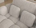 Coltar extensibil dreapta 3 locuri ELTAP, Cozion, 267x165x105 cm, lemn/catifea din poliester, alb murdar