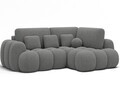 Coltar extensibil dreapta 3 locuri ELTAP, Cozion, 267x165x105 cm, lemn/tesatura boucle, gri inchis