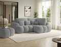 Coltar extensibil dreapta 3 locuri ELTAP, Cozion, 267x165x105 cm, lemn/tesatura boucle, gri inchis