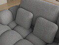 Coltar extensibil dreapta 3 locuri ELTAP, Cozion, 267x165x105 cm, lemn/tesatura boucle, gri inchis