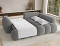 Coltar extensibil dreapta 3 locuri ELTAP, Cozion, 267x165x105 cm, lemn/tesatura boucle, gri inchis